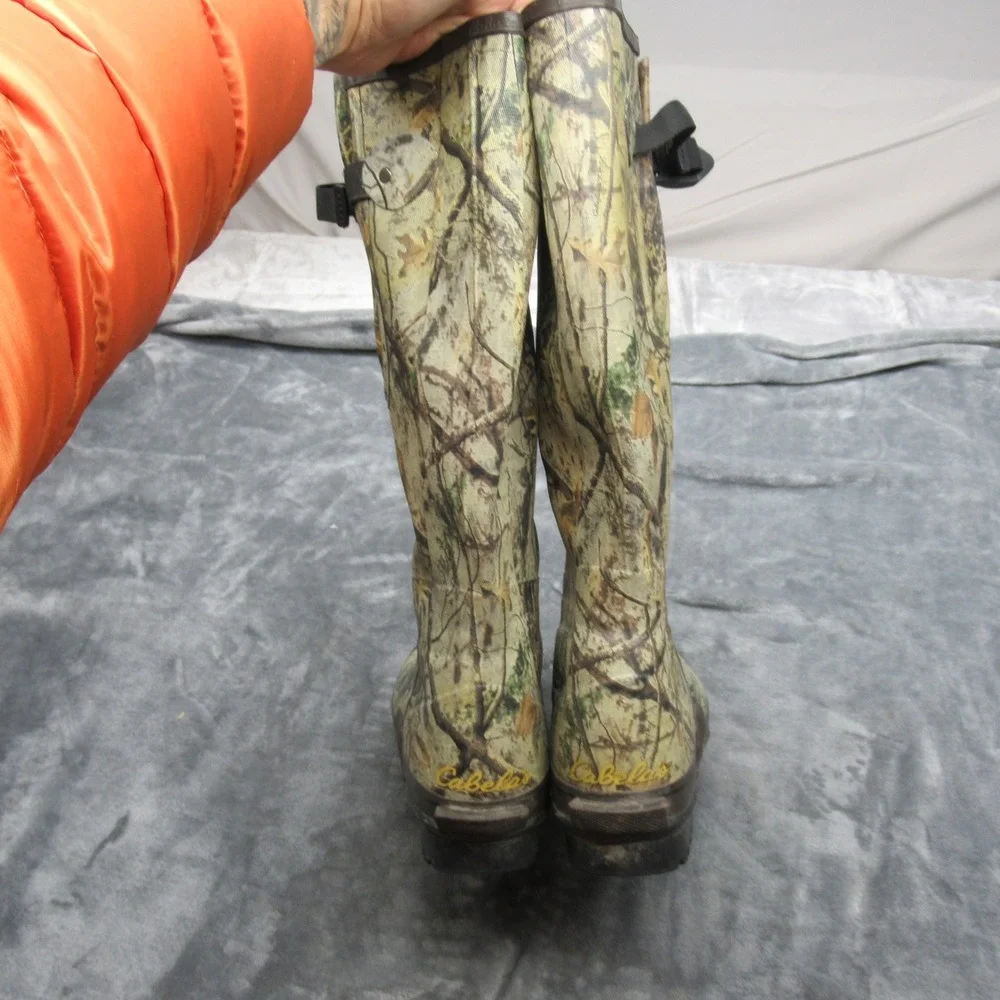 Cabelas Mens Hunt Boots 10 M Camo 400g Insulated Scent Free Waterproof Tall Fish